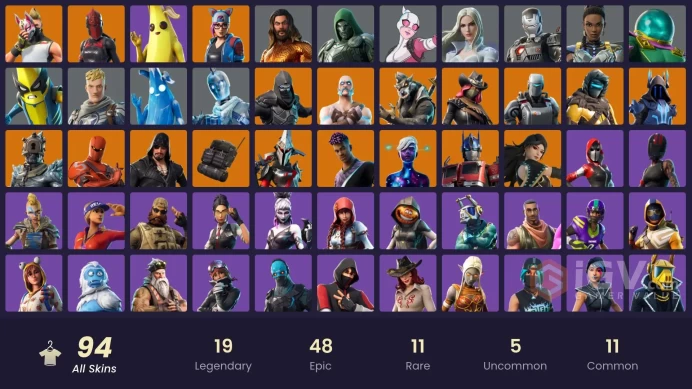 [PC/PSN/XBOX] 94 skins | IKONIK | Juke | The Ice King | Zenith | The Prisoner | Eternal Knight | Era | Galaxy Scout | Lynx | Drift | 350 VB