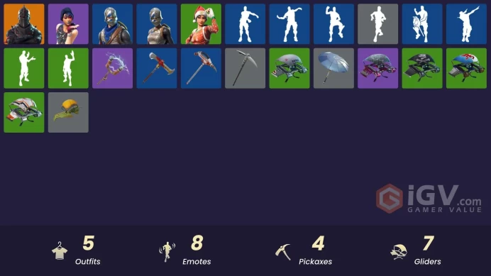 PSN/XBOX/PC - 5 skins | Black Knight | Sparkle Specialist | Blue Squire | Royale Knight | Nog Ops | Squire Shield | Royale Shield | 1850 VB