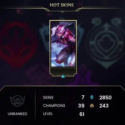 【EuW-Smurf】 Unranked/10 Play Game + Fresh + Changeable Mail + Instant Delivery + Lifetime Warranty + 100% Handmade & Secure + 24/7 Support