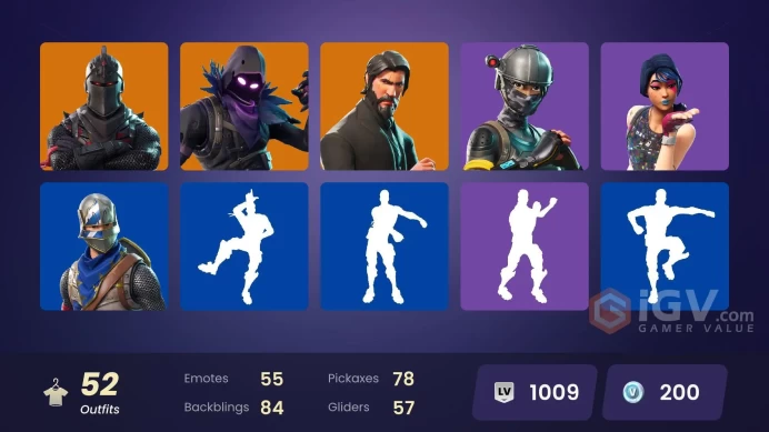 [PC/XBOX] 52 skins | Black Knight | Sparkle Specialist | The Reaper | Blue Squire | Royale Knight | Elite Agent | Rogue Agent | 200 VB