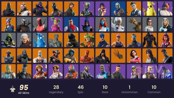 PC,PSN,XBOX 94 SKINS FA - STW - BLACK KNIGHT - REAPER - OMEGA,GERALT,DOOM,STRONG GUARD - FLOSS - TAKE THE L RK1087