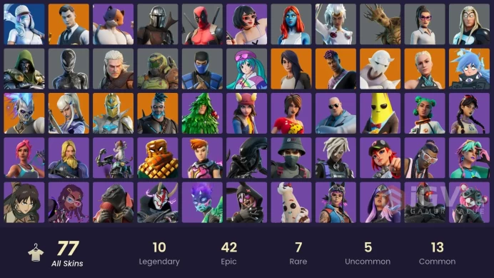 PC,PSN,XBOX 77 SKINS FA - MIDAS,THUNDER,VALENTINA,EREN,SUBZERO,GERALT,XENOMORPH,JOSS,STORM,DOOM,GROOT,SHE-VENOM RK1093