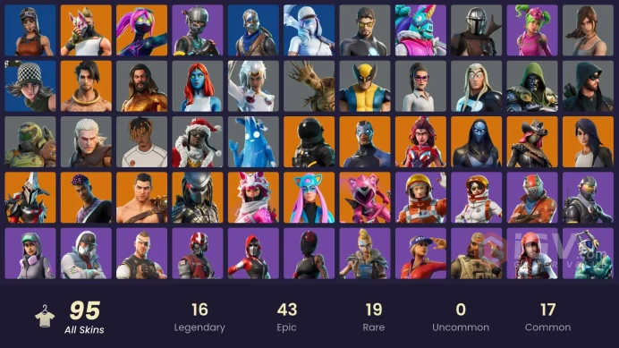 PC,PSN,XBOX 95 SKINS FA - LEVIATHAN AXE - BLUE SQUIRE - ELITE AGENT - TAKE THE L - VIVI CHROMA, RK1184