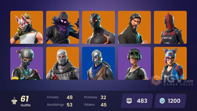 PC,PSN,XBOX 61 SKINS FA - STW - REAPER - BLUE SQUIRE - OMEGA,FAR OUT MAN,PLAGUE,SPIKE,BRITE GUNNER,ALPINE ACE - TAKE THE L RK1136