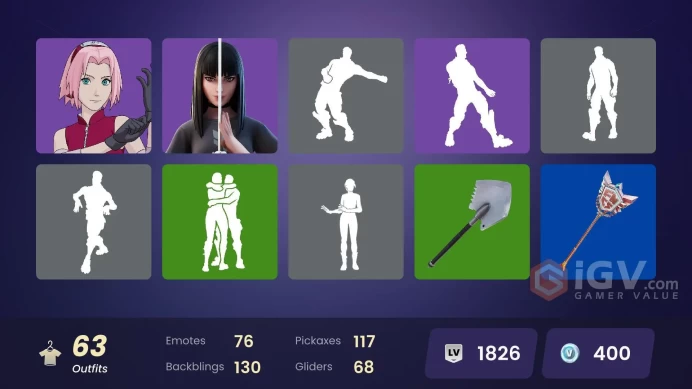 PC,PSN,XBOX 63 SKINS FA - DAIGO,SASUKE,KOR,SAKURA,OMEGA SUIT ALPHA,CARNAGE,CATWOMAN,JUICE WRLD,SABRINA CARPENTER,PINCERA RK1112