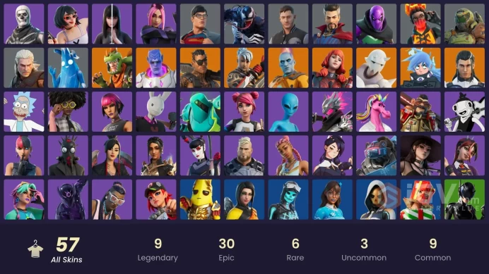 PC,PSN,XBOX 57 SKINS FA - KOR,GERALT,RICK,VENOM,CLARK KENT,EDDIE BROCK,PHAEDRA,SKELETARA RK1109