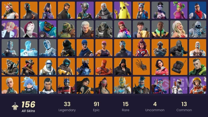 PC,PSN,XBOX 156 SKINS FA - STW - IKONIK - POLO PRODIGY - REAPER - GLOW - HOMER SIMPSON,DEMI,MARGE,LOSERFRUIT,SANTA BRINA,OMEGA RK1144