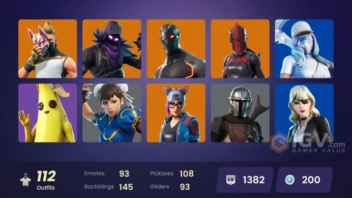 PC,PSN,XBOX 112 SKINS FA - CHUN-LI,MANDALORIAN,CRITERION,ETERNAL KNIGHT,OBLIVION,VERTEX,LARA CROFT,RICK,LOSERFRUIT,DOOM RK1173