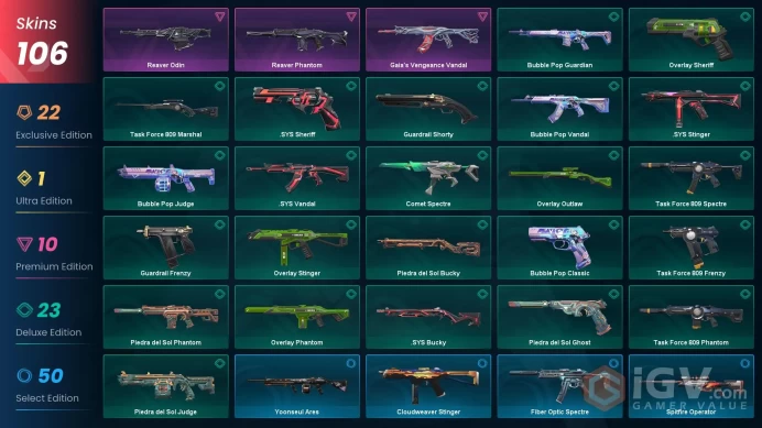 EU | 106 Skins | Full Acces | 10 Knives | Kuronami Bundle | Champions2022 Bundle | Reaver 2.0 Bundle | Chaos Vandal | Nocturnum Bundle