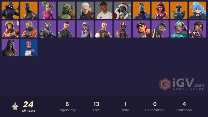 PC,PSN,XBOX 24 SKINS FA - TAKE THE L - ROGUE AGENT,SANTA DOGG,JUICE WRLD,VISITOR,HELSIE,FELINA,BRITE BOMBER RK1296