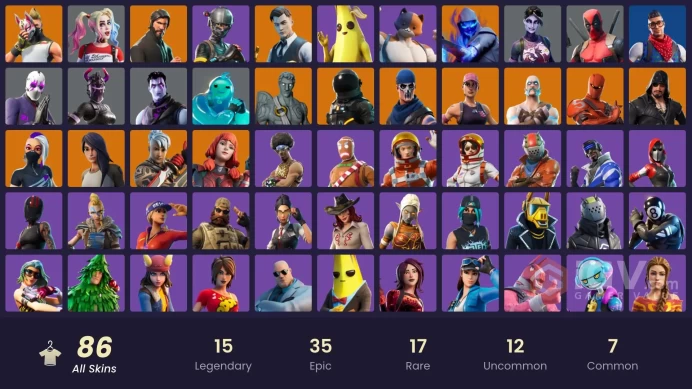 PC,PSN,XBOX 86 SKINS FA - STW - REAPER - HARLEY,STARFLARE,FUNK OPS,RUST LORD,CRUSHER,IRIS,YELLOWJACKET - TAKE THE L RK1297