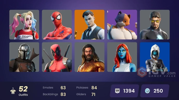 PC,PSN,XBOX 52 SKINS FA - JOLTARA,ETERNAL KNIGHT,MIDAS,HARLEY,DOOM,SAMURAI SCRAPPER,RAINBOW RACER RK1201