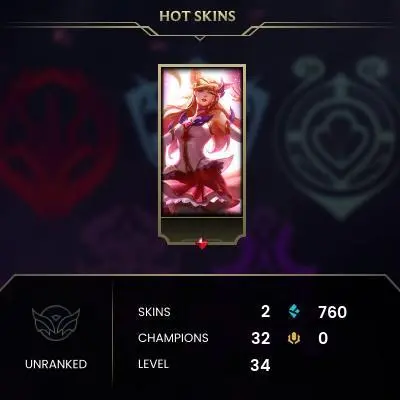 EUW -(S16) UNRANKED - 32 Champ - 2 Good Skins - HONOR 3 - S11 ACC - HANDMADE - FULL ACCES - LIFETIME WARRANTY - CHEAP