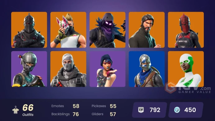 PC,PSN,XBOX 66 SKINS FA - BLACK KNIGHT - REAPER - BACKLASH,LEVIATHAN,ALPINE ACE,TOMATOHEAD,MONIKER - FLOSS RK1228