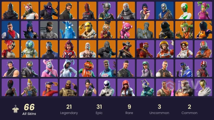 PC,PSN,XBOX 66 SKINS FA - BLACK KNIGHT - REAPER - BACKLASH,LEVIATHAN,ALPINE ACE,TOMATOHEAD,MONIKER - FLOSS RK1228