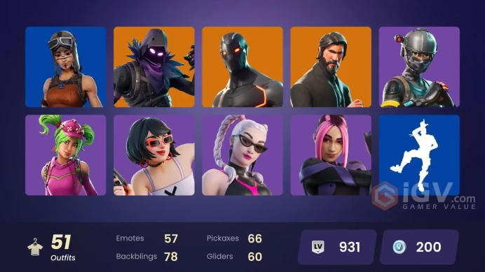 PC,PSN,XBOX 51 SKINS FA - STW - OG RENEGADE RAIDER - REAPER - TAKE THE L - MAKO RK1218