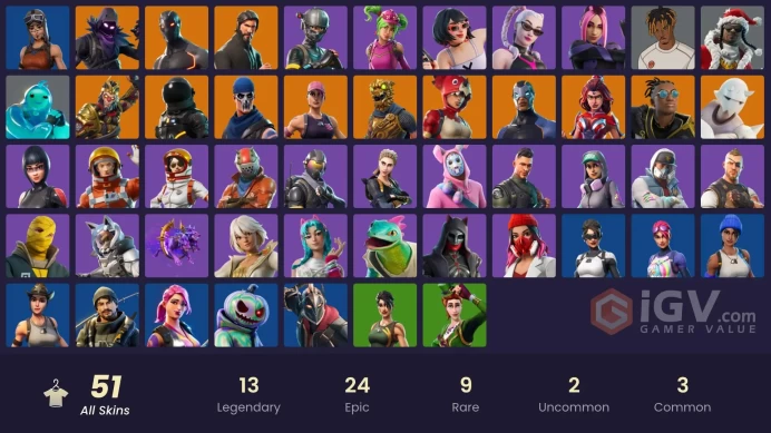 PC,PSN,XBOX 51 SKINS FA - STW - OG RENEGADE RAIDER - REAPER - TAKE THE L - MAKO RK1218