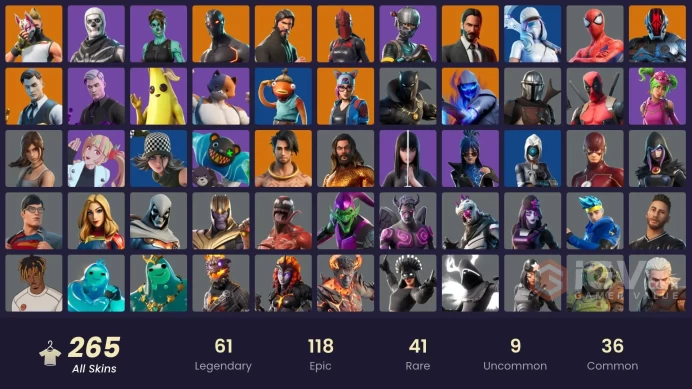 PC,PSN,XBOX 265 SKINS FA - STW - IKONIK - DARK SKULLY - REAPER - KOR,KRAMPUS,MARIGOLD,CHARLOTTE,TMNT,FLASH,DEMI,MICHAEL MYERS RK1262