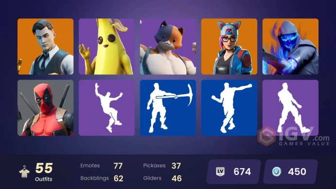 PC,PSN,XBOX 55 SKINS FA - ICE KING,IRIS,LYNX,DIRE,FUSION,PEELY,CUDDLEPOOL,BAO BROS,SUMMIT STRIKER,FABLE RK1220
