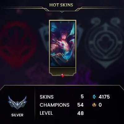 EUW -(S16) SILVER 2(70LP) - HIGH LP GAIN - 54 Champ - 5 Good Skins - HONOR 4 - S11 ACC - HANDMADE - FULL ACCES - LIFETIME WARRANTY - CHEAP