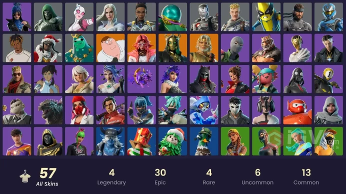 PC,PSN,XBOX 57 SKINS FA - MYSTERIO,SANTA DOGG,VANGUARD ZADIE,JUICE WRLD,CHAMPION BUGHA,DOOM,SGT DRAKE RK1232