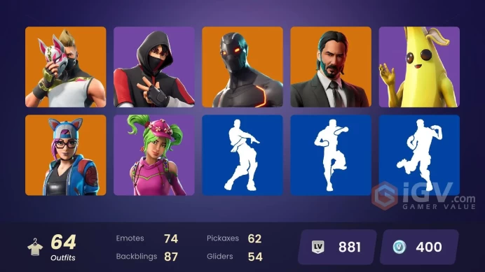 PC/PSN/Xbox/Nintendo 63 skins | IKONIK | Omega (stage 5) | Rogue Agent | Hybrid | Lynx | Sentinel | A.I.M. | Valor | Love Ranger | Zenith | Luxe