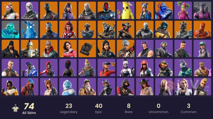 PC/PSN/Xbox/Nintendo 74 skins | IKONIK | Glow | Blue Team Leader | Havoc | Trilogy | Rogue Agent | Blue Striker | Sub Commander | Hybrid | Lynx 