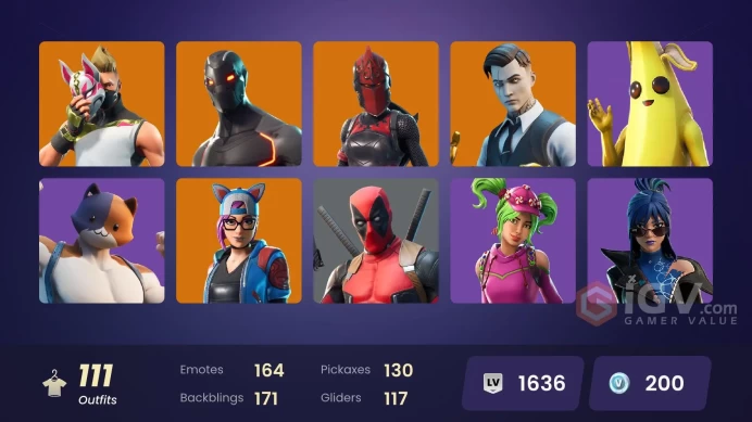 PC,PSN,XBOX 111 SKINS FA - ROGUE AGENT,OPTIMUS,PETER GRIFFIN,OMEGA,LYNX,CRACKSHOT,GOAT,SNOOP DOGG,DEATHSTROKE,IRIS,SKUL RANGER RK1236