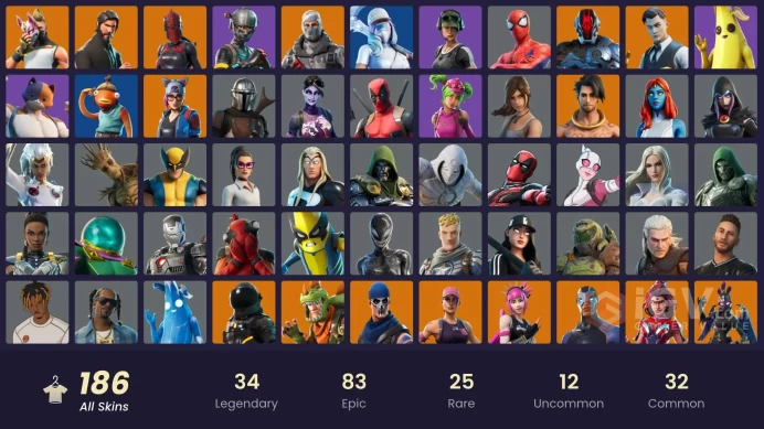 PC/PSN/Xbox/Nintendo 186 skins | OG STW | The Reaper | Elite Agent | Lara Croft | Sub Commander | Rogue Agent | Havoc | Trailblazer | Blitz | Ca