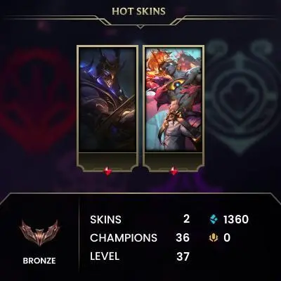 [EUW] S16! - SPLIT 1! - Bronze 3 - 1 WİN - 0 Lose - 1.3K Be - Honor 3 - Ranked Ready - Unverified Email