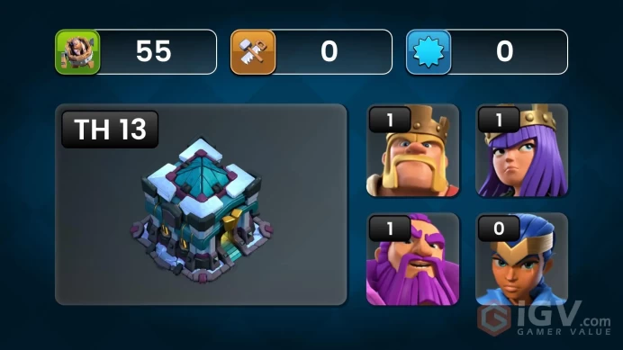 TH13 | 4 Builder | Free name | Original email | No phone link | Instant Delivery | Only TH13 guaranteed |  001