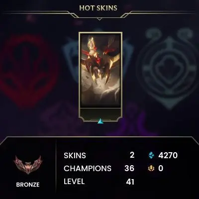 [EUW] Hand Made Smurf Account ◈ Bronze Rank ◈ 1-5 Premium Skins ◈ Full Access & Info Change ◈ 24/7 Live Service