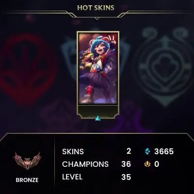 [EUW] Hand Made Smurf Account ◈ Bronze Rank ◈ 1-5 Premium Skins ◈ Full Access & Info Change ◈ 24/7 Live Service