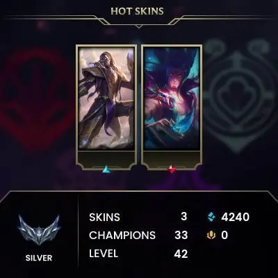 [EUW] Hand Made Smurf Account ◈ Silver Rank ◈ 1-5 Premium Skins ◈ Full Access & Info Change ◈ 24/7 Live Service