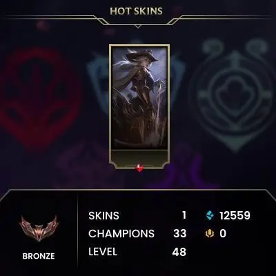 [EUW] Hand Made Smurf Account ◈ Bronze Rank ◈ 1-5 Premium Skins ◈ Full Access & Info Change ◈ 24/7 Live Service