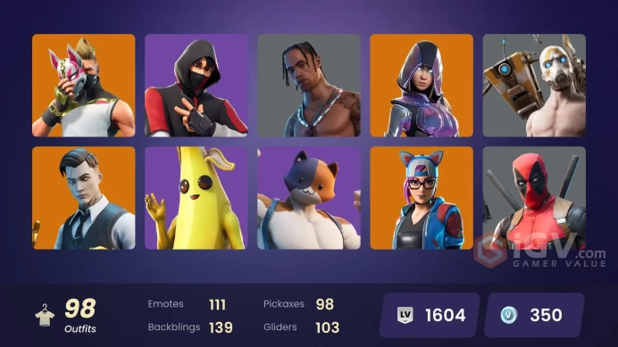 [PC] 91 skins | IKONIK | Glow | Travis Scott | Gold Midas | Gold Brutus | Point Patroller | Surf Strider | Tart Tycoon | Calamity | The Prisoner