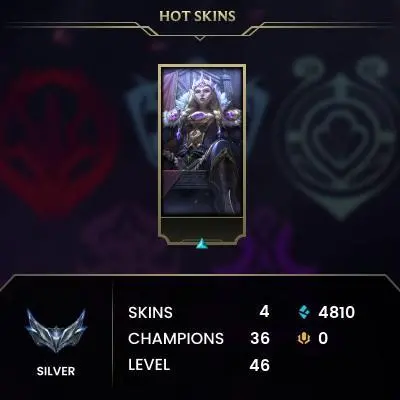 [EUW] Hand Made Smurf Account ◈ Silver Rank ◈ 1-5 Premium Skins ◈ Full Access & Info Change ◈ 24/7 Live Service