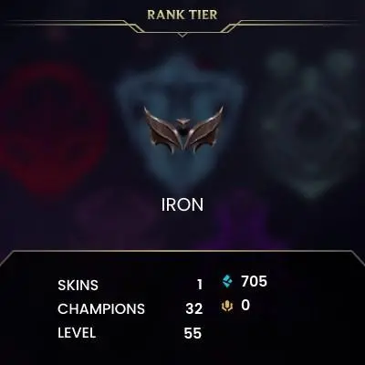 [EUW] Hand Made Smurf Account ◈ Iron Rank ◈ 1-5 Premium Skins ◈ Full Access & Info Change ◈ 24/7 Live Service
