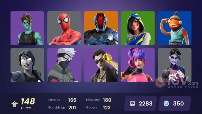 [ALL PLATFORMS]-146 Skin-165 Pickaxes-162 Emotes -117 Gliders-FNCS 3:1 Champion-Backlash-Jack Gourdon OG-Midsummer Midas-Mogul Master (KOR)-