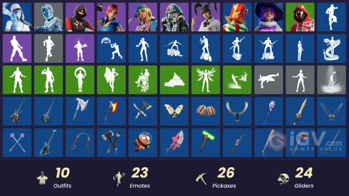 [PC/PSN] 10 skins | IKONIK | Glacial Dummy | Explorer Emilie | Malibu | Crowne | Yuki Yubari | Reverie | Holiday Boxy | Diamond Diva | 100 VB