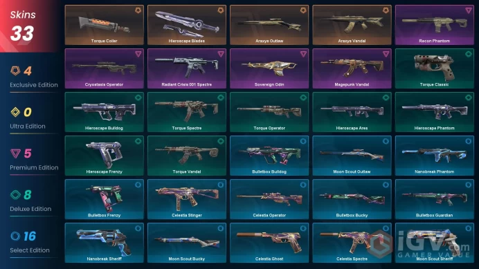 EU-Turkey 33 Skins Araxys Outlaw Araxys Vandal Cryostasis OperatorMagepunk VandalRecon Phantom Sovereign Odin Radiant Crisis 001 Spectre #945177