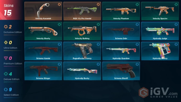 EU | 15 Skins | Diamond 1 | RGX 11z Pro Vandal | Level 55 | Buddies 71 | 1 Battlepasses | 