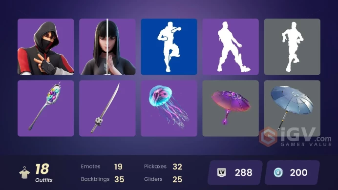 PSN/XBOX/PC - 18 skins | IKONIK | Torin | Frostbite | The Cube Queen | Polar Peely | Slayer Juice WRLD | Santa Dogg | Charlotte |J.B. Chimpanski