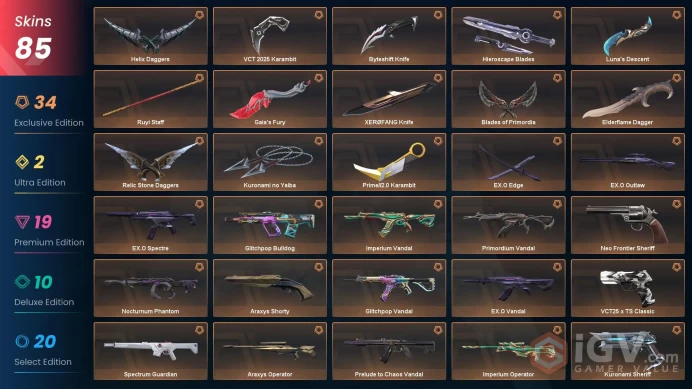 [EU] Personal account / VALORANT ACCOUNT/ LOTS OF SKINS/ VCT 2025 Karambit  / +85 skins / +137k vp spent