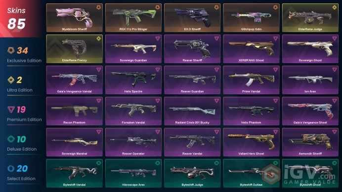 [EU] Personal account / VALORANT ACCOUNT/ LOTS OF SKINS/ VCT 2025 Karambit  / +85 skins / +137k vp spent