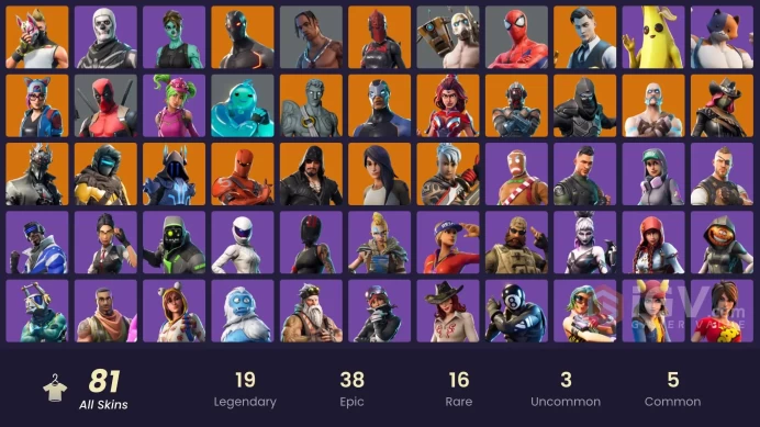 [ALL PLATFORMS]-81 Skin-Travis Scott-Psycho Bandit-Blue Team Leader-Omega-Spider Knight-FULL ACCESS-