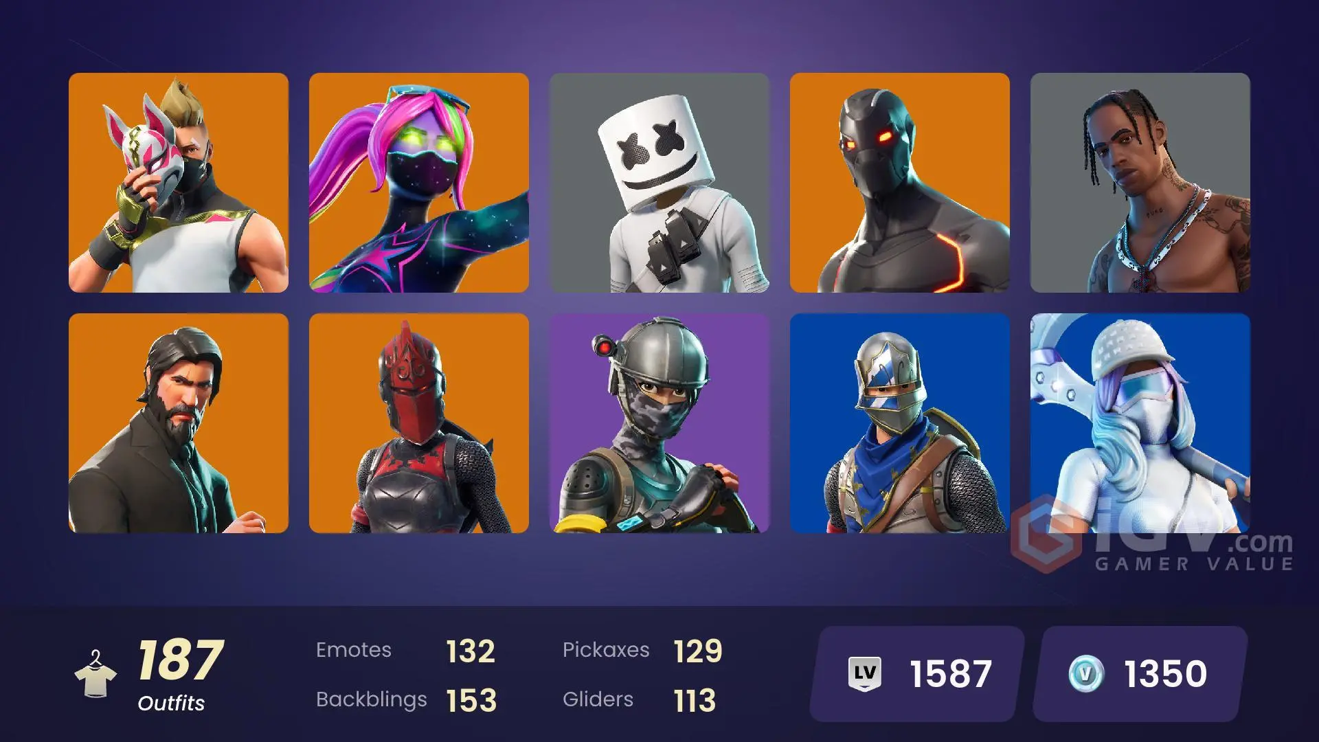 [PC/PSN/XBOX] 187 skins · Travis Scott + Floss + Leviathan Axe / Surf ...
