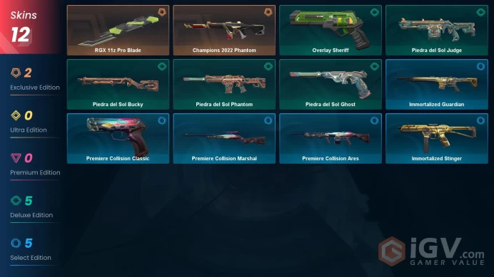 EU | 12 Skins | Diamond 1 | RGX 11z Pro Blade | Champions 2022 Phantom | Buddies 59 | 1 Battlepasse | Full Access | Full Details Below!