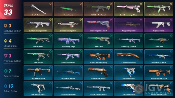 EU | 33 Skins | Platinum | Level 59 | Buddies 60 | Evori  Bundle | RGX 11z Pro Vandal | 2 Battlepasses Purchase |Instant Delivery | Full Details