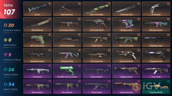 EU | 107 Skin | Level 127  | Platinum 2 | Ion Karambit | Neo Frontier Bundle | Araxys Vandal | 8 Battlepasses | 